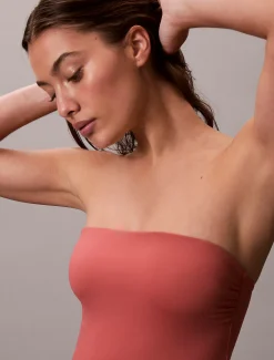 Calvin Klein Bandeau-Badeanzug - CK Essentials^Damen BademodeFrisch Eingetroffen