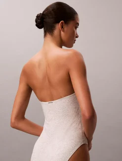 Calvin Klein Bandeau-Badeanzug - CK Essentials^Damen BademodeFrisch Eingetroffen