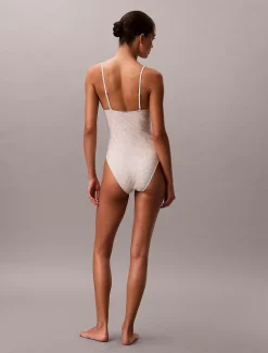 Calvin Klein Bandeau-Badeanzug - CK Essentials^Damen BademodeFrisch Eingetroffen