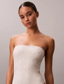 Calvin Klein Bandeau-Badeanzug - CK Essentials^Damen BademodeFrisch Eingetroffen