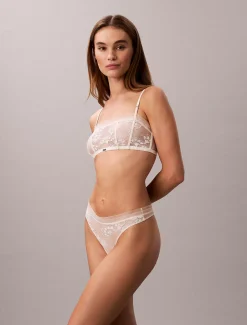 Calvin Klein Bandeau-BH - CK Black Floral Lace^Damen Dessous|Bhs & BralettesFrisch Eingetroffen