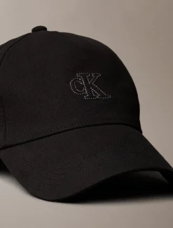 Calvin Klein Baseballcap aus Baumwoll-Canvas mit Monogramm^Damen Schals & Handschuhe