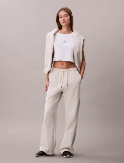 Calvin Klein Baumwoll-Frottee-Jogginghose mit Monogramm^Damen Hosen & Shorts