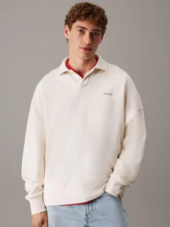 Calvin Klein Baumwoll-Frottee-Polo-Sweatshirt^Herren Hoodies & Sweatshirts