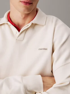 Calvin Klein Baumwoll-Frottee-Polo-Sweatshirt^Herren Hoodies & Sweatshirts