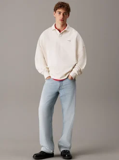 Calvin Klein Baumwoll-Frottee-Polo-Sweatshirt^Herren Hoodies & Sweatshirts