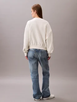 Calvin Klein Baumwoll-Frottee-Sweatshirt^Damen Sweatshirts & Hoodies