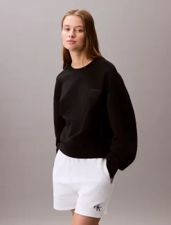 Calvin Klein Baumwoll-Frottee-Sweatshirt^Damen Sweatshirts & Hoodies