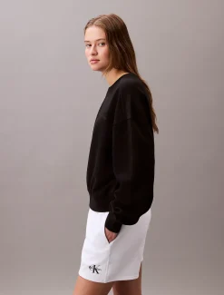 Calvin Klein Baumwoll-Frottee-Sweatshirt^Damen Sweatshirts & Hoodies