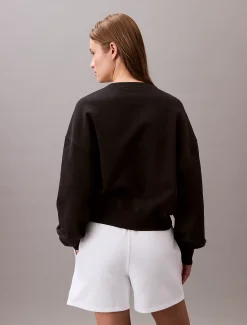 Calvin Klein Baumwoll-Frottee-Sweatshirt^Damen Sweatshirts & Hoodies