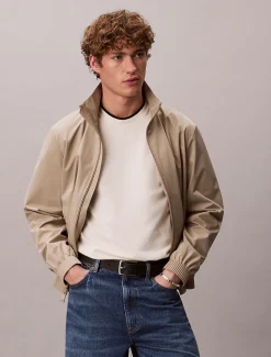 Calvin Klein Baumwoll-Piqué T-Shirt mit verziertem Kragen^Herren T-shirts