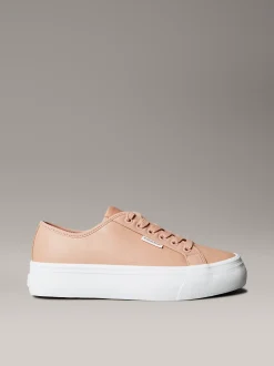 Calvin Klein Bequeme Plateau-Sneakers aus Leder^Damen SneakerFrisch Eingetroffen