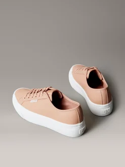 Calvin Klein Bequeme Plateau-Sneakers aus Leder^Damen SneakerFrisch Eingetroffen