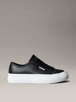 Calvin Klein Bequeme Plateau-Sneakers aus Leder^Damen SneakerFrisch Eingetroffen