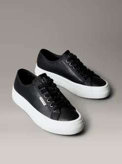 Calvin Klein Bequeme Plateau-Sneakers aus Leder^Damen SneakerFrisch Eingetroffen