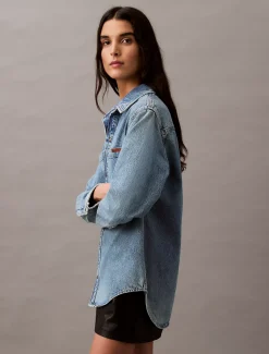 Calvin Klein Überhemd aus Denim^Damen Hemden & Blusen