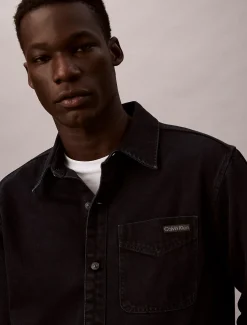 Calvin Klein Überhemd aus Denim im 90er Jahre Look^Herren Hemden & Poloshirts