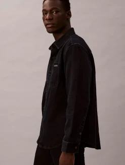 Calvin Klein Überhemd aus Denim im 90er Jahre Look^Herren Hemden & Poloshirts