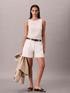 Calvin Klein Bermudashorts mit Bundfalten^Damen Hosen & Shorts