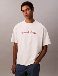 Calvin Klein Besticktes Logo-T-Shirt^Herren T-shirts