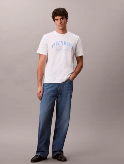 Calvin Klein Besticktes NYC-Logo-T-Shirt^Herren T-shirts