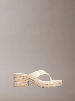 Calvin Klein Beta - Leder-Espadrilles mit Absatz^Damen SandalenFrisch Eingetroffen