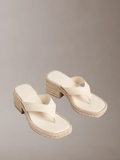 Calvin Klein Beta - Leder-Espadrilles mit Absatz^Damen SandalenFrisch Eingetroffen