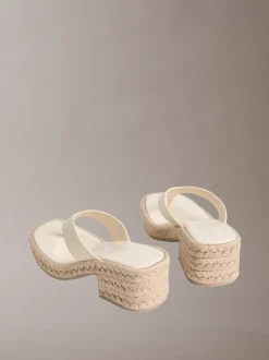 Calvin Klein Beta - Leder-Espadrilles mit Absatz^Damen SandalenFrisch Eingetroffen