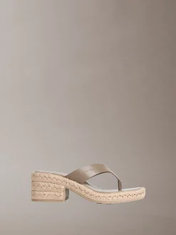 Calvin Klein Beta - Leder-Espadrilles mit Absatz^Damen SandalenFrisch Eingetroffen