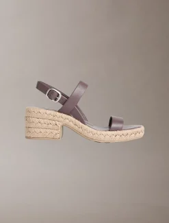 Calvin Klein Beta - Leder-Espadrilles mit Absatz^Damen SandalenFrisch Eingetroffen