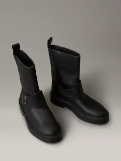 Calvin Klein Bikerboots aus Leder mit Blockabsatz^Damen Boots