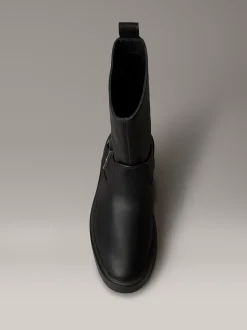 Calvin Klein Bikerboots aus Leder mit Blockabsatz^Damen Boots