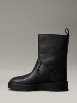 Calvin Klein Bikerboots aus Leder mit Blockabsatz^Damen Boots
