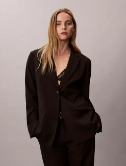 Calvin Klein Blazer aus weichem Krepp^Damen JackenFrisch Eingetroffen