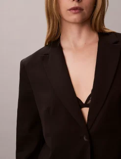 Calvin Klein Blazer aus weichem Krepp^Damen JackenFrisch Eingetroffen