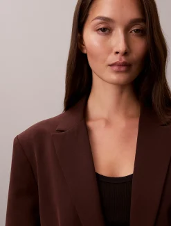 Calvin Klein Blazer aus weichem Krepp^Damen JackenFrisch Eingetroffen