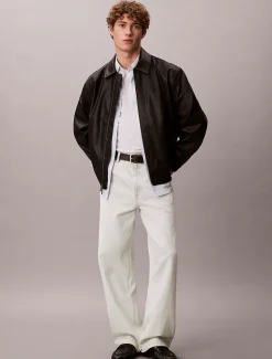 Calvin Klein Bomberjacke aus Kunstleder^Herren JackenFrisch Eingetroffen