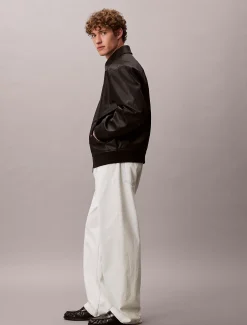Calvin Klein Bomberjacke aus Kunstleder^Herren JackenFrisch Eingetroffen
