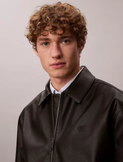 Calvin Klein Bomberjacke aus Kunstleder^Herren JackenFrisch Eingetroffen