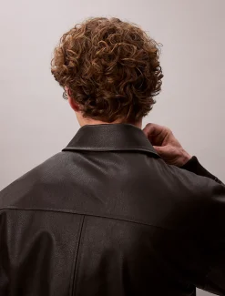 Calvin Klein Bomberjacke aus Kunstleder^Herren JackenFrisch Eingetroffen