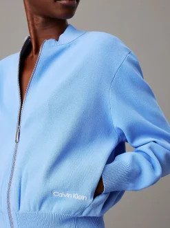 Calvin Klein Bomberjacke aus Viskose^Damen Strickdesigns