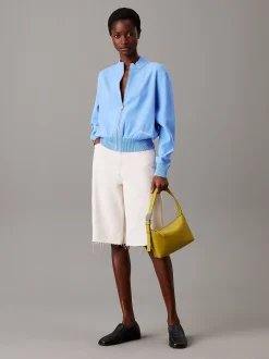 Calvin Klein Bomberjacke aus Viskose^Damen Strickdesigns