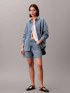 Calvin Klein Boyfriend-Button-Down-Hemd aus Denim^Damen Hemden & Blusen|T-shirts & Tops