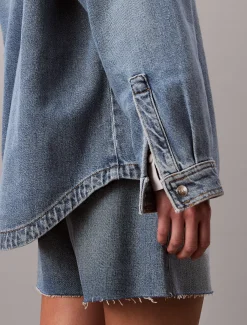 Calvin Klein Boyfriend-Button-Down-Hemd aus Denim^Damen Hemden & Blusen|T-shirts & Tops