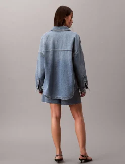 Calvin Klein Boyfriend-Button-Down-Hemd aus Denim^Damen Hemden & Blusen|T-shirts & Tops