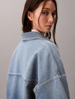 Calvin Klein Boyfriend-Button-Down-Hemd aus Denim^Damen Hemden & Blusen|T-shirts & Tops