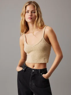 Calvin Klein Bralette-Top aus strukturiertem Strick^Damen Strickdesigns
