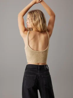Calvin Klein Bralette-Top aus strukturiertem Strick^Damen Strickdesigns