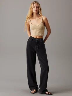 Calvin Klein Bralette-Top aus strukturiertem Strick^Damen Strickdesigns