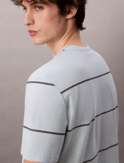 Calvin Klein Breites, schlichtes T-Shirt mit Streifenmuster^Herren T-shirts